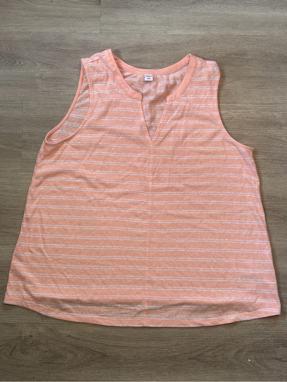 Old Navy Peach Striped Sleeveless Tank